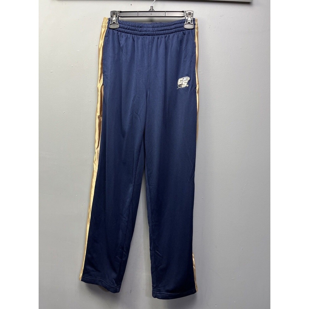 Georgia Southern Track Pants Mens Medium Blue Eagles Gold Stripe‎ Mesh Athletic